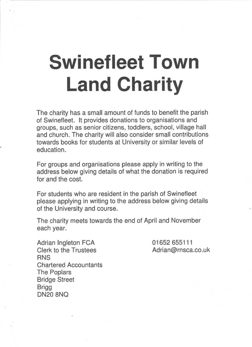 Swinefleet Land Charity Poster